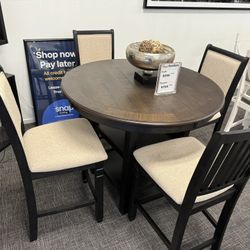 5pc Counter Height Dining Table Set - Free Delivery 