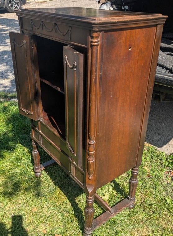 Antique Record Cabinet 