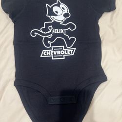 Felix, The Cat Chevrolet New Baby One Piece Black 18 Months 