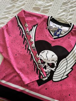 Bret Hart Speckle Pink Hockey Jersey XL