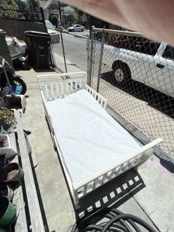 Toddler Bed Frame and Mattress (read description)