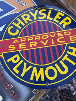 CHRYSLER PLYMOUTH Metal SIGN
