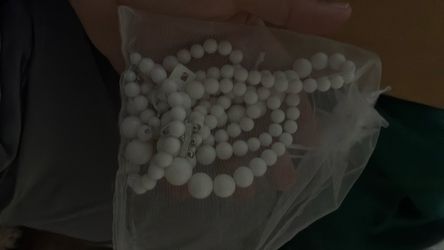White beads
