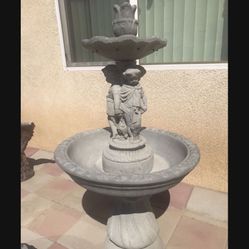 New Water Fountain Made Out Of Cement Perfect Gift 