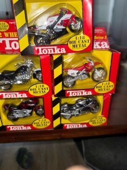 Tonka 1:18 Die Cast Metal Motorcycle Set of 5