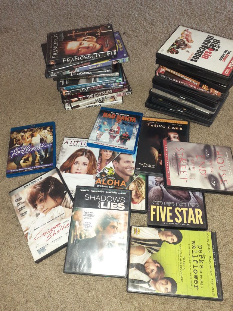 DVD and blue ray over 30 movies