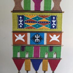 Woven tapestry wall hanging colorful Carpet in loom