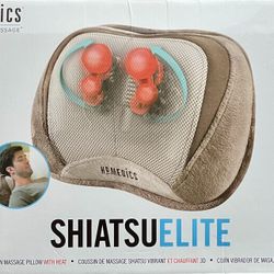 Shiatsu and vibration massage pillow with heat