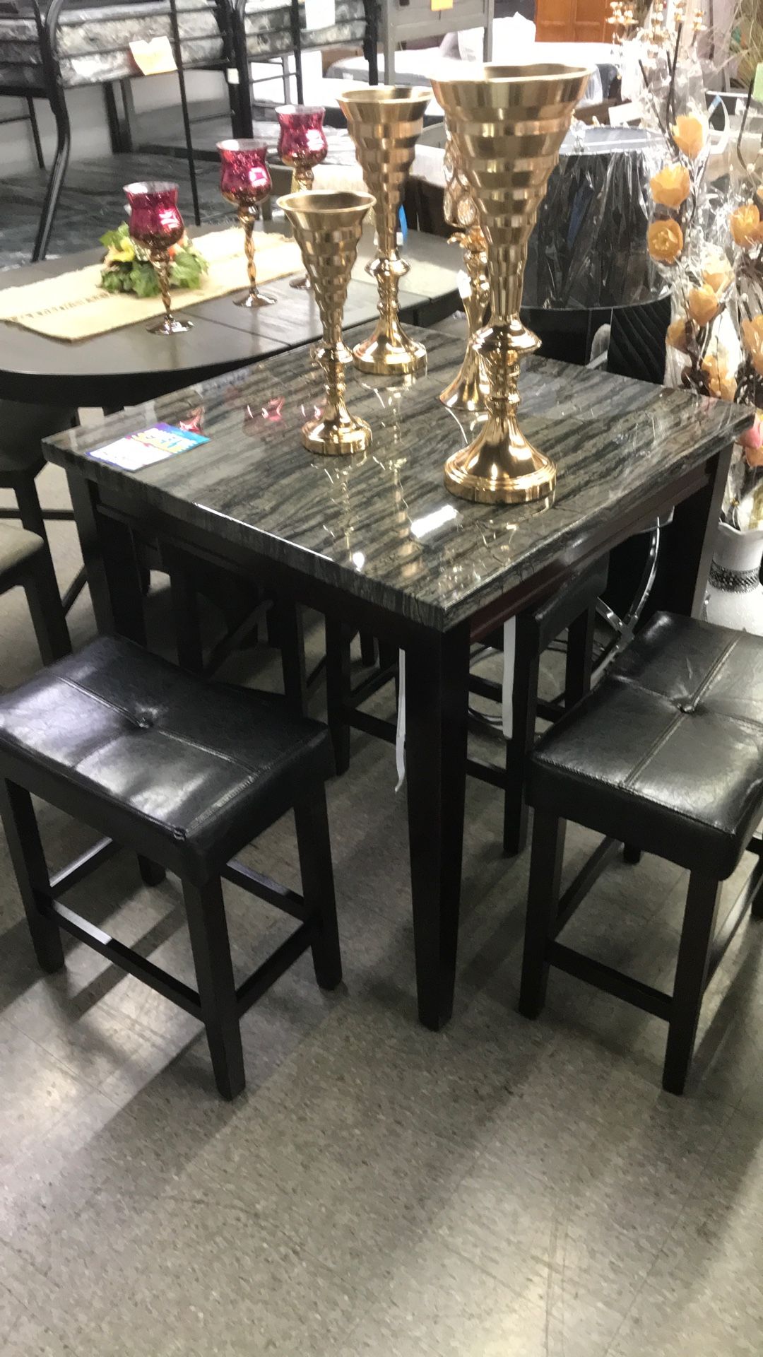 🔥5-Pc Dining Table Set -Only $399 Or $49 Down🔥