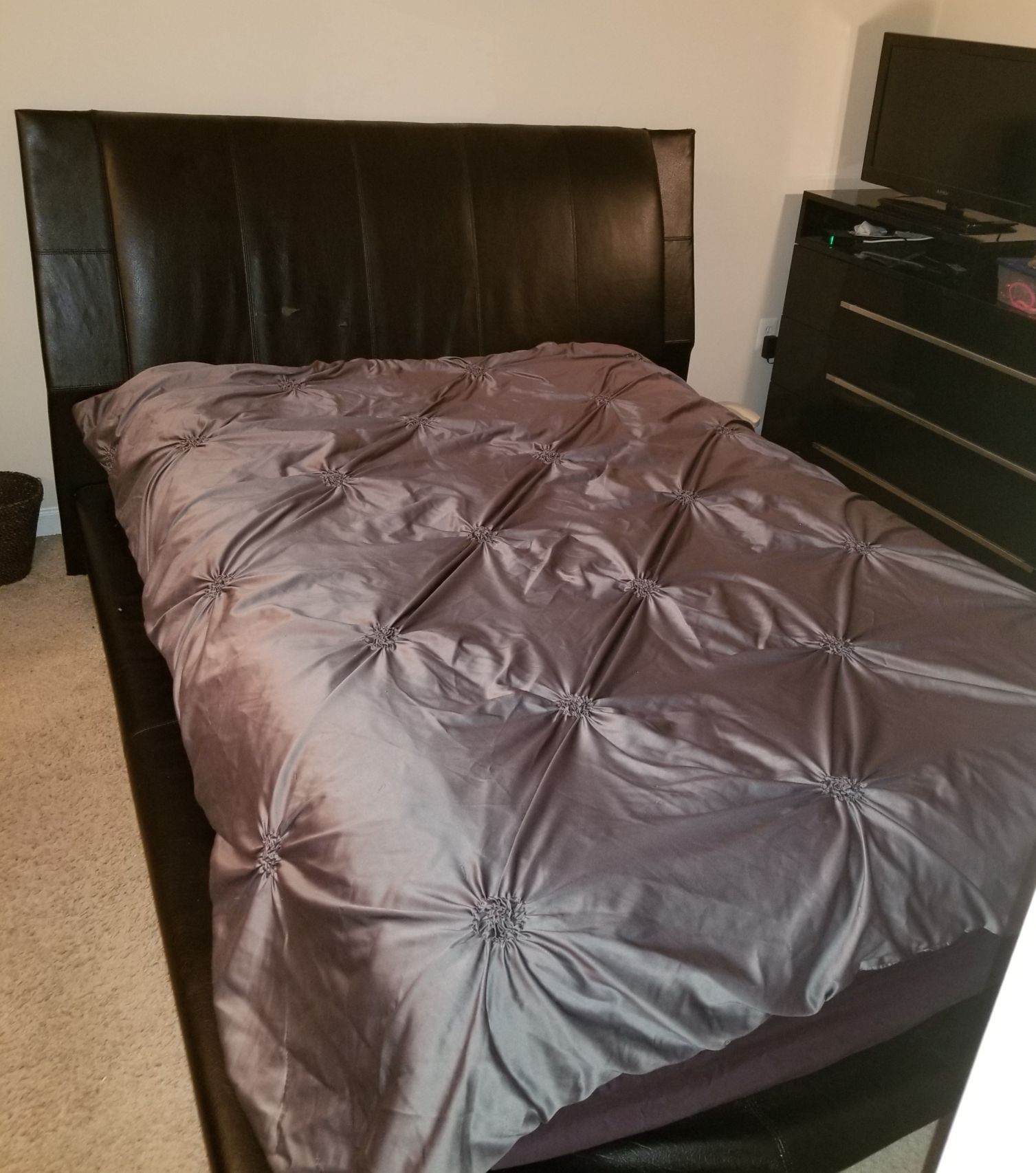 Queen Size Leather Bed for Sale