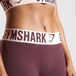 Gymshark Fit Seamless Cropped Leggings Berry Red Pink Salt