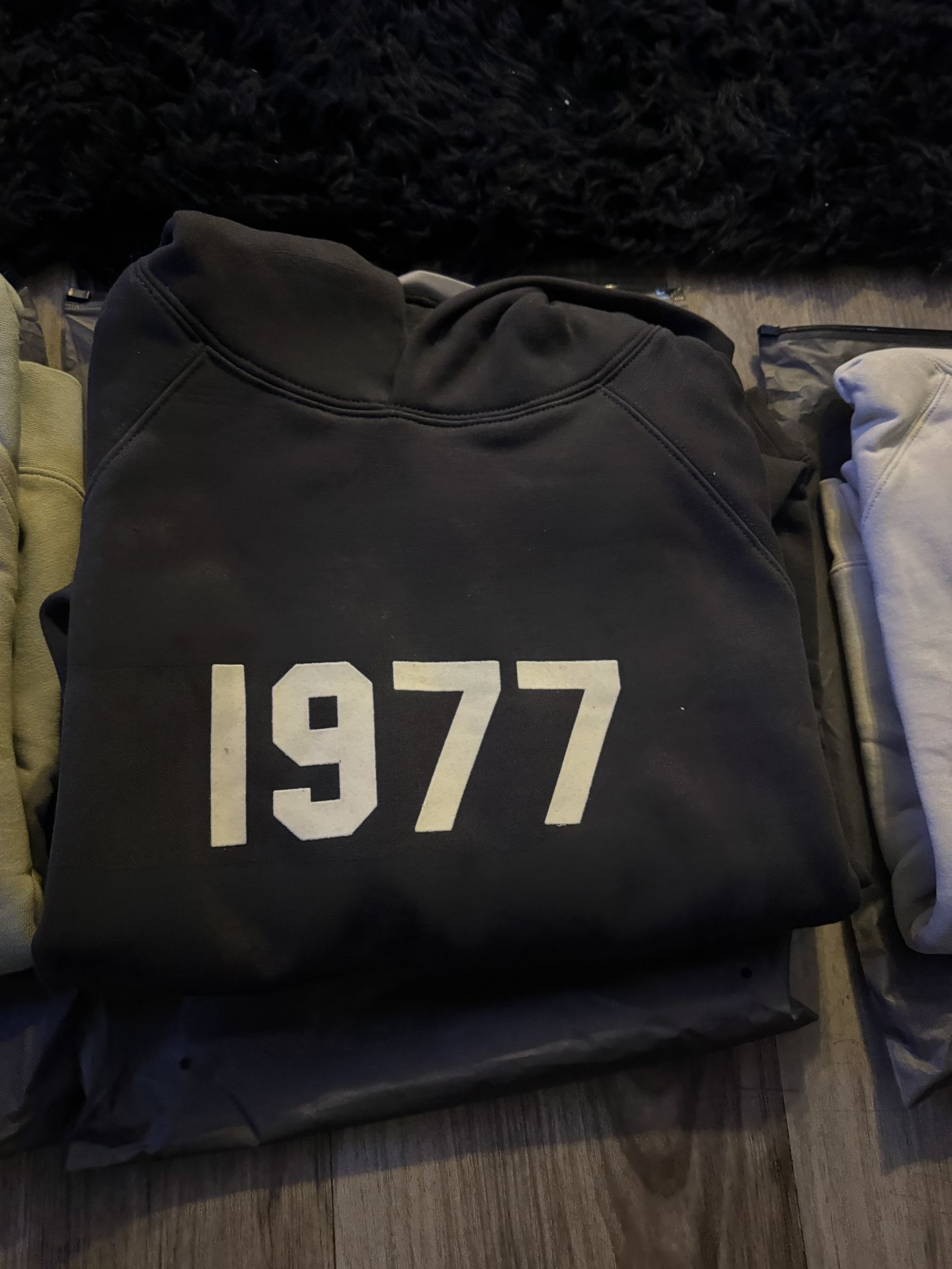 black essential hoodie