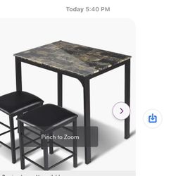 Nook Breakfast  Table With 2 Chairs