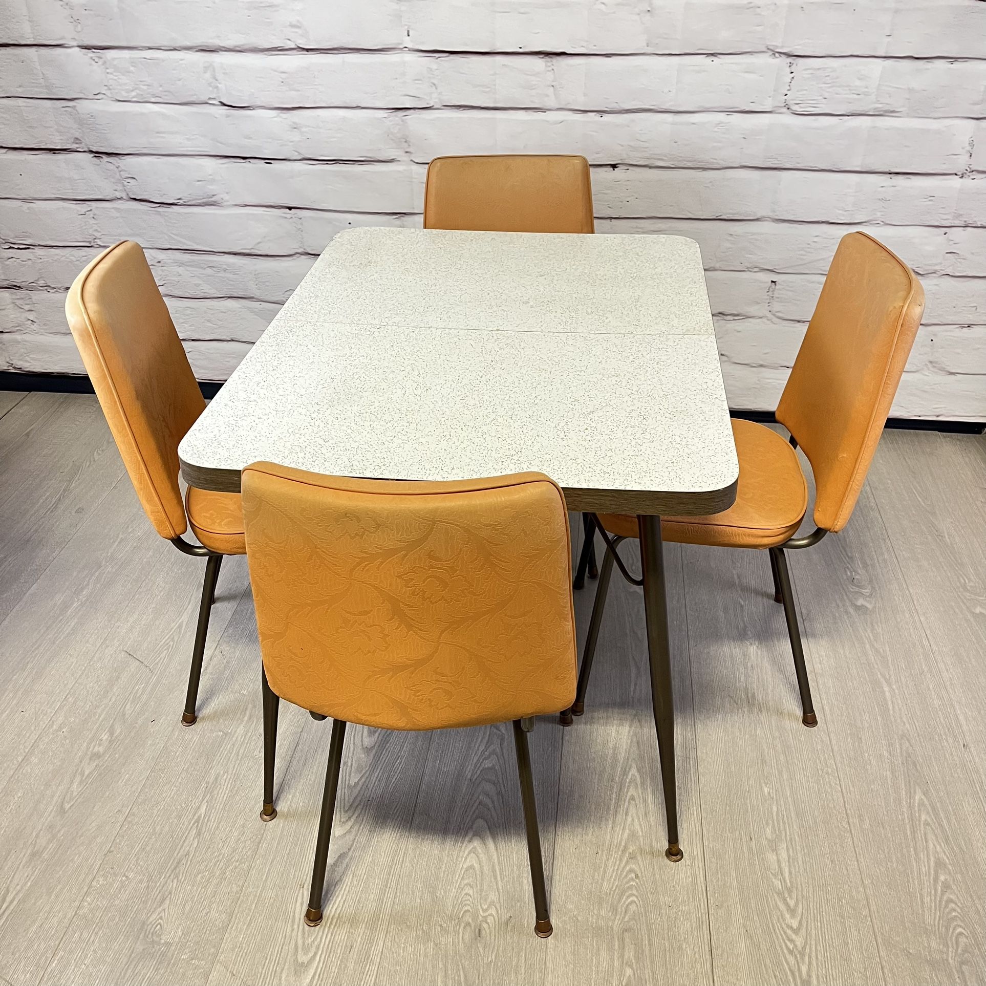 Vintage Small Formica Table & Chairs Set 5pc