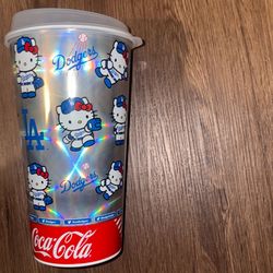 Los Angeles Dodgers hello Kitty cup