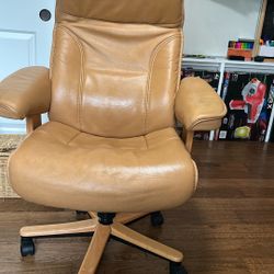 Large leather desk chair