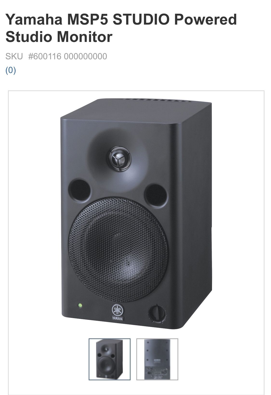 2 each day Self Powered Yamaha Studio Monitors MSP5 for Sale in