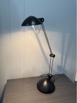 Vintage Modern Adjustable Desk Lamp – Black & Chrome – 21”