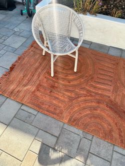 World market rug - burnt orange