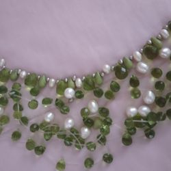 September Gemstone Peridots And Pearls