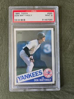 DON MATTINGLY 1985 Topps #665 PSA Graded Card MINT 9 MLB New York Yankees