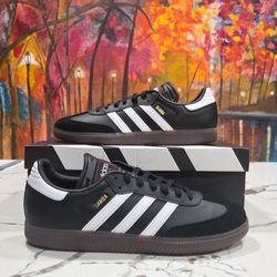 Adidas Samba Indoor Black Gum Size 11.5, 13.5 Men's