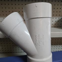 4 Inch PVC Sewer Wye, Hub x Hub x

Hub