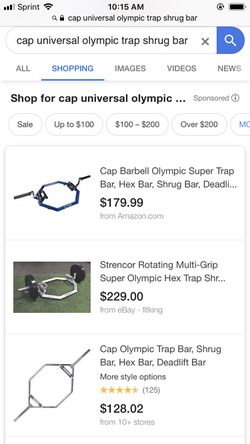 BarBell Olympic Trap Shrug Bar 100$