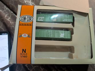 Con-Cor N Scale Burlington Northern Boxcar Set