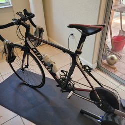 Road Bike And Smart Trainer Combo