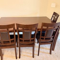 Ashley dining Table With 4 Chairs and Bench