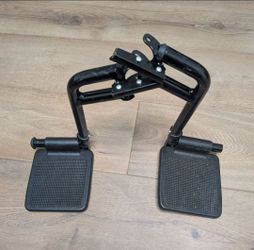 Wheelchair Footrest Assembly Pair Black