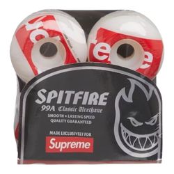 NEW Supreme x Spitfire Shop Logo Skateboard Wheels Set of 4 White 52mm FW21 RARE