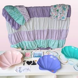 Mermaid Theme Bedding & Accessory Bundle
