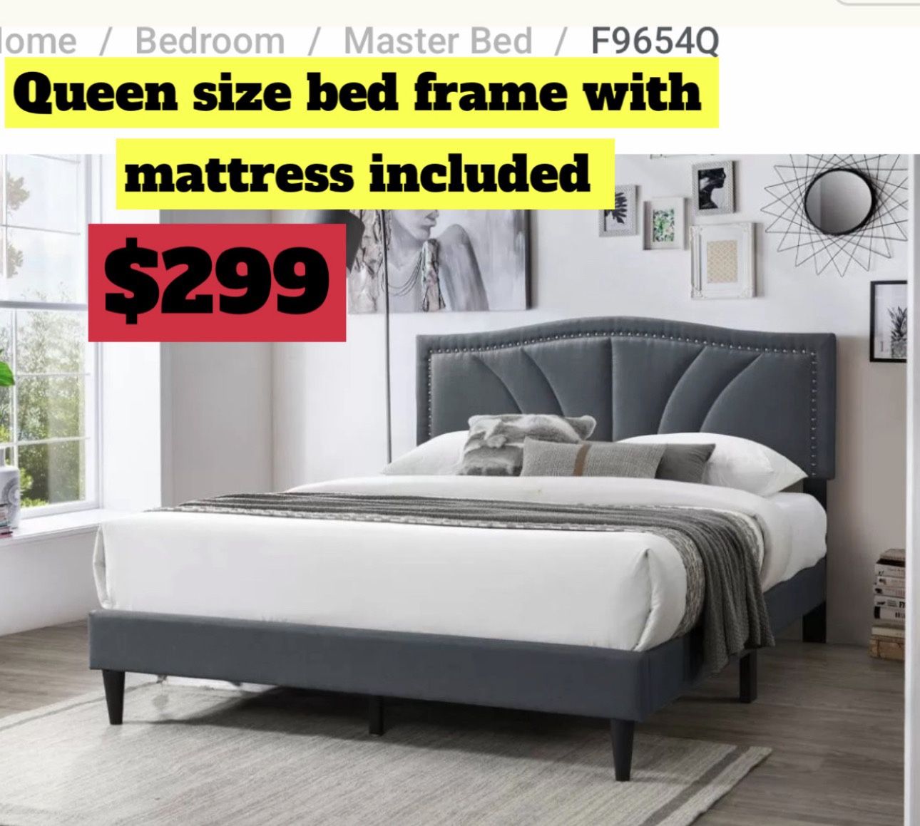 Queen Size Bed Frame With Mattress Included