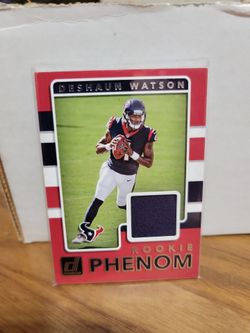Deshaun Watson Donruss Rookie Phenom Jersey Relic Card