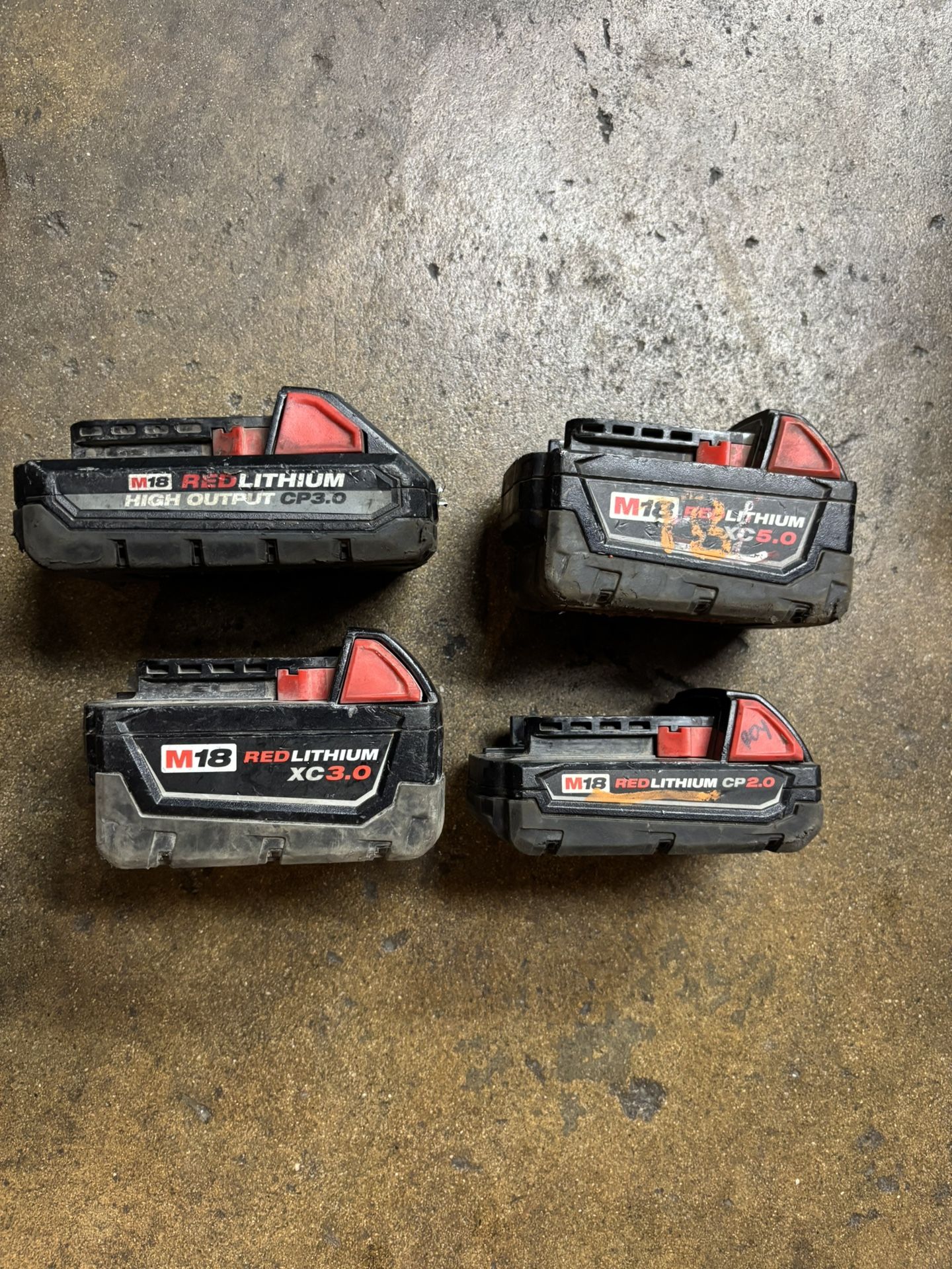 Milwaukee Red Lithium Batteries 