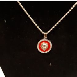 14k Gold-plated Pendant With 24 Inch Necklace