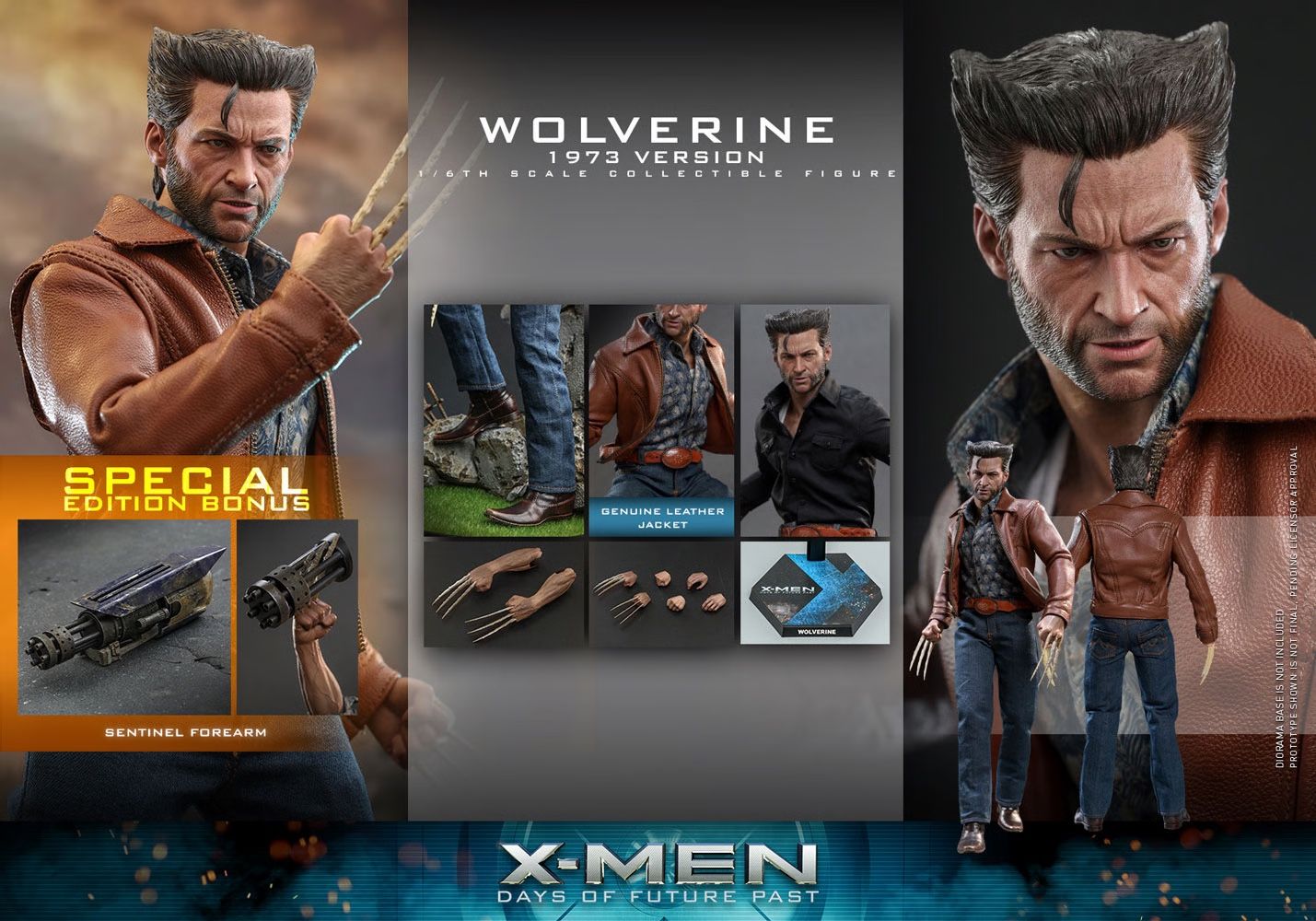 Hot Toys Days Of Future Past Wolverine 1973 Special Edition Marvel Star Wars 1/6 Scale