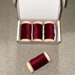 Dark Red Velvet Ribbon 3/8" with Wooden Spool 15 Yd, Burgundy Velvet Ribbon for bow making
