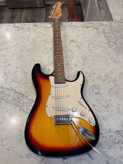 Mahar 6-String Electric Guitar – Sunburst Strat Style