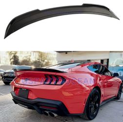 For 24-26 Ford Mustang S650 Coupe AD Style Gloss Black Rear Deck Trunk Spoiler