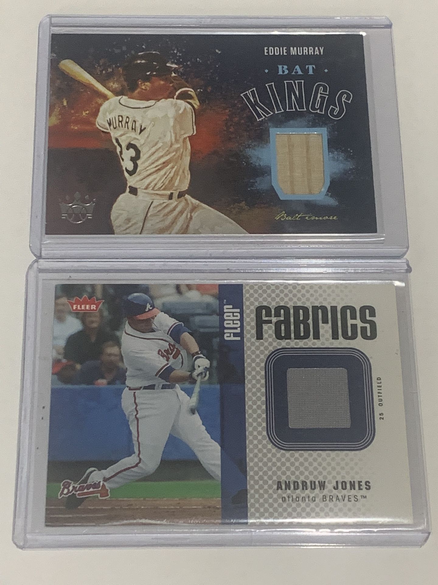 Andruw Jones Game Worn Jersey Baseball Card