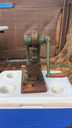 vintage hand-operated bench press