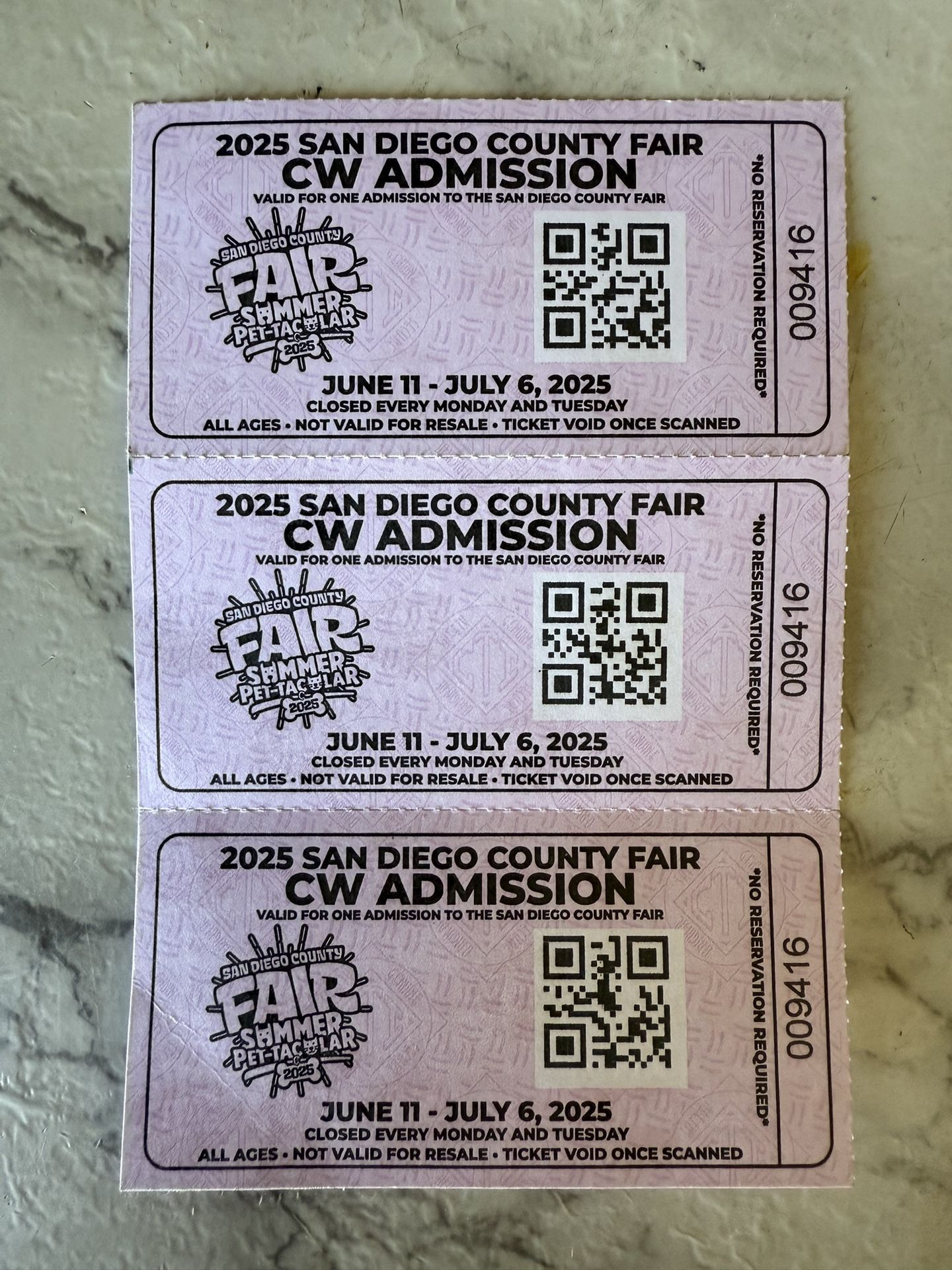 SD Fair GA Tickets