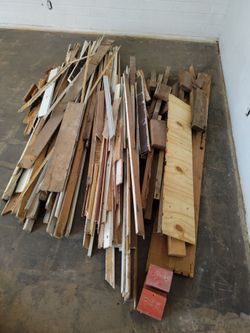 Free used scrap wood trim with nails