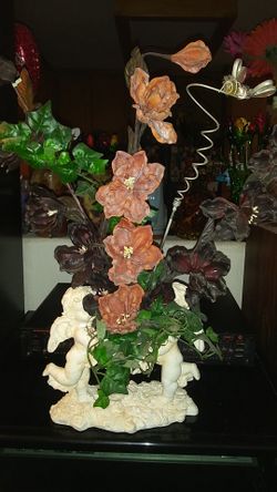 Ceramic angel flower arrangement