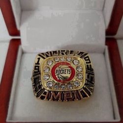 Hakeem Olajuwon - 1994 Houston Rockets Championship Ring With Wooden Display Box