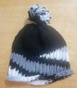 Knit Winter Beanie with Pom-Pom