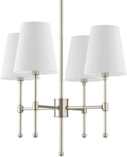 Park Harbor PHHL6084PN Beatty 20" Wide 4-Light Chandelier with Tapered Shades